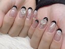 フラッシュ×フレンチネイル