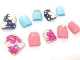 ワンカラー+お花