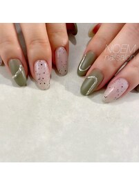 ダルメシアン×カーキマット