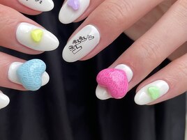 個性派パーツネイル