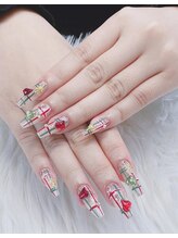 アキコネイルサロン(Akikoネイルサロン)/10本長さだし＋持ち込みデザイン