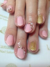 カナ ネイル(Kana nail)/ベビーピンクビジューネイル