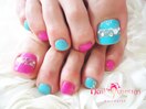 【夏】ターコイズフットネイル