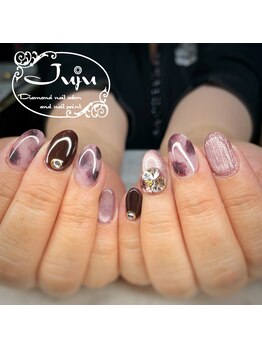 ジュジュ(Juju)/ボルドーべっ甲ネイル