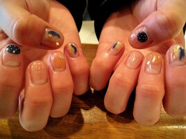 アレンジ色々☆星クリアネイル