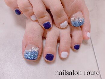 ネイルサロン ルート 二子玉川(nailsalon route)/フットネイル☆夏ネイル