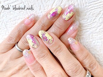 ノアブルーバードネイルズ(Noah' bluebird .nails)/赤いオーロラネイル*