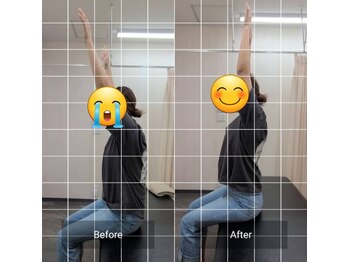 ナオル整体 西川口院(NAORU整体)/お客様のbefore/after　バンザイ