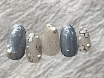 ブルーニュアンス×落書きアート