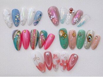 ベレッツァネイル 大阪 日本橋(BellezzaNail)の写真/日本橋駅出口真横★[他店オフ込]ゴージャス上級アート10本付¥9980★お好きなアート2本し放題オフ込¥5900！