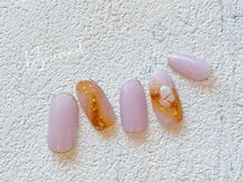 ボネール(nail ＆ eyelash Bounail)/9480円ニュアンス 金箔 ミラー