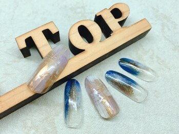 サロン ザ トップ(Salon the Top)/異素材系　反物ネイル
