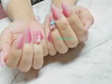 フランセス(Frances)/ピンク縦グラデ&ストーン