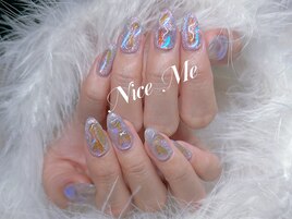 オーロラ氷ネイル！
