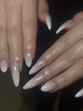 フィズネイル(fizz nail)/フラッシュ×白グラデ