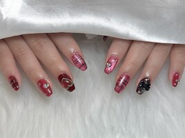 y2k＊ボルドー×ブラック