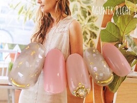 【白べっ甲ネイル】