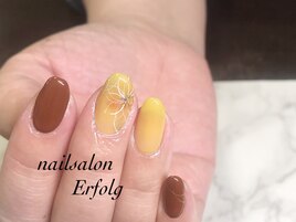 イエロー×ブラウンワンカラー