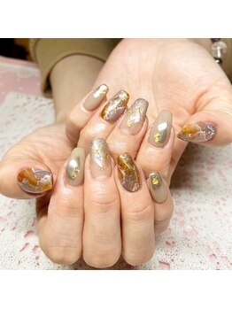 クレアトゥール 華/☆天然石ネイル☆