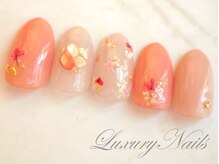 ラグジュアリー ネイルズ(Luxury Nails)/春色＊ふんわり押し花Nail