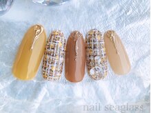 ネイル シーグラス(nail seaglass)/ツイードデザイン