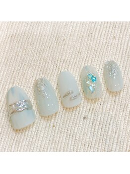 ピンキー(PINKY)/シェル ミラーネイル