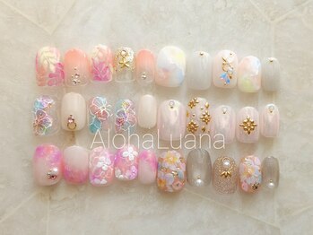 アロハ ルアナ(Aloha Luana)の写真/繊細アートが得意なスタッフ多数在籍◎季節に合ったデザインをご提案!持ち込みデザイン&やり放題が大人気!
