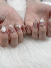 ジェイエフワイネイル(JFY nail)/【長澤】薔薇ネイル