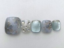 アイネイルズ 池袋店(I-nails)/お花ブルーマグネット