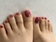 リノン(Rinon)の写真/サンダルを買う前から始めるフットネイル☆シンプルなワンカラーが差をつける◎