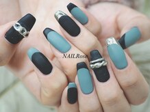 ネイルローズ(NAIL Rose)/マットブラックフレンチ