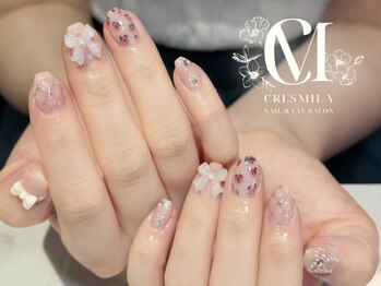 クレスミーラ 心斎橋店(CRESMILA)の写真/《持ち込み10本アートし放題》SNSで大人気の韓国ネイル/ワンホン/キャラクターパーツや韓国パーツも豊富！