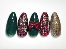 グラシアス(Gracias)/リボンクリスマスネイル
