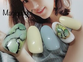 【大理石ネイル】