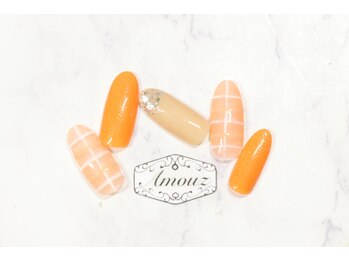 アモウズ(Amouz)/定額【テーマ:オレンジネイル】1