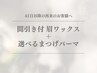 【眉毛&まつ毛】アイブロウWAX＋間引き＋3種類から選べるまつげパーマ