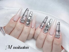 チエック柄ネイル｜埋め尽くす