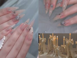 冬の透明感ワンホンネイル#新宿