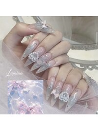 流行りの水色×ピンク