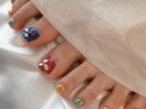 カラフルフットネイル