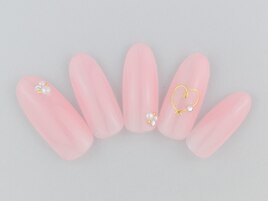 ふんわりワイヤーハートネイル