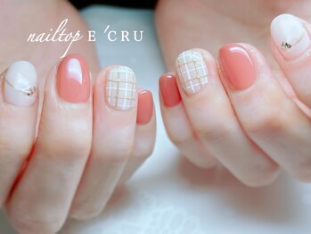 ネイルトップエクル(nail top E CRU)/チェック＋ mirror