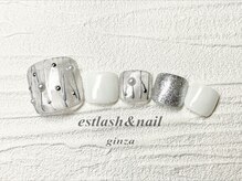 エストラッシュアンドネイル 銀座店(est lash&nail)/フットシルバーラインネイル