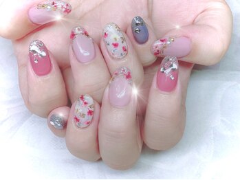 ハッピービューティー(Happy Beauty)/押し花ネイル☆