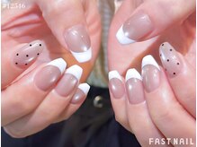 ファストネイル なんばウォーク店(FAST NAIL)/水光マグネット×ドットフレンチ