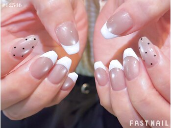 ファストネイル なんばウォーク店(FAST NAIL)/水光マグネット×ドットフレンチ