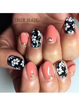 アイリーネイル(IRIE NAIL)/ジェル　手描き4本アート