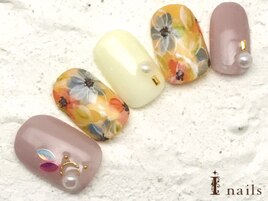 レトロ手描きフラワー　9480円
