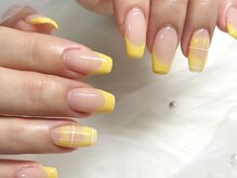 ネイルズリッツ(Nails lit.)/フレンチ×チェック柄