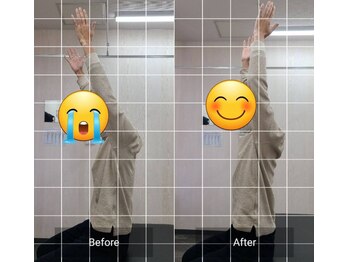ナオル整体 西川口院(NAORU整体)/お客様のbefore/after　バンザイ